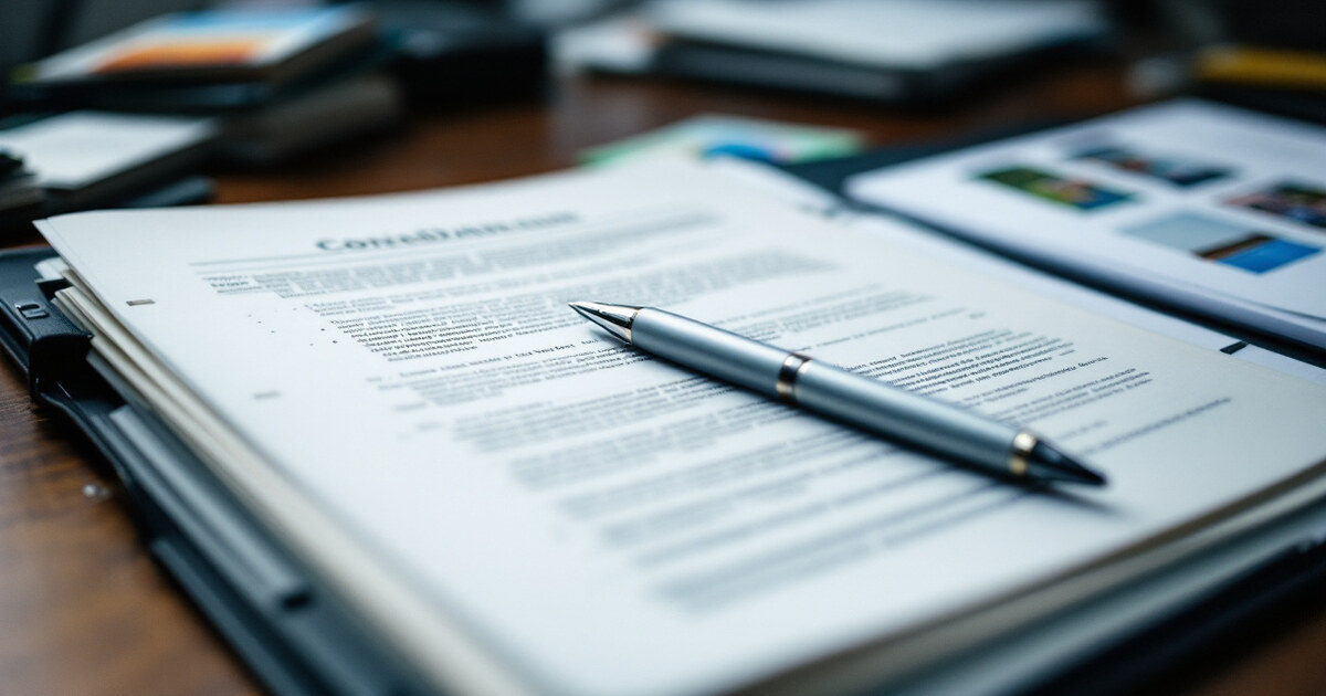 A tenancy file with dated documents