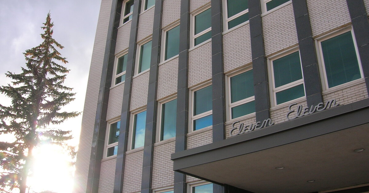 Multi-unit residential building at 1111 Main Street in downtown Moncton, New Brunswick